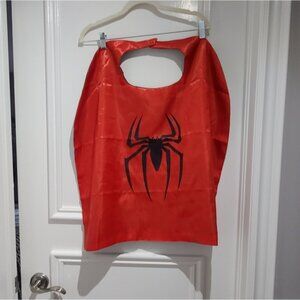 SPIDERMAN Satin Cape In Red + Blackz- Like New- Junior
